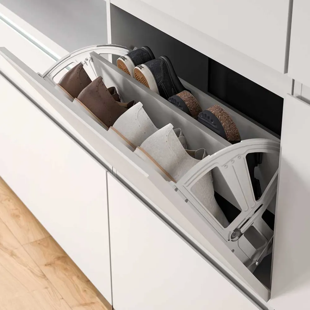 Wohnen Schuhschrank mit Schublade und zwei Klappen - Dany