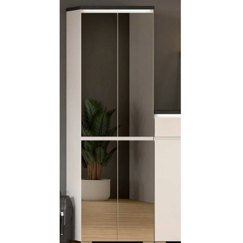 Wohnen Schuhschrank mit vier Spiegeltüren - Suad