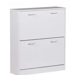 Wohnen Schuhschrank mit zwei Klappen in Weiß - Aventi