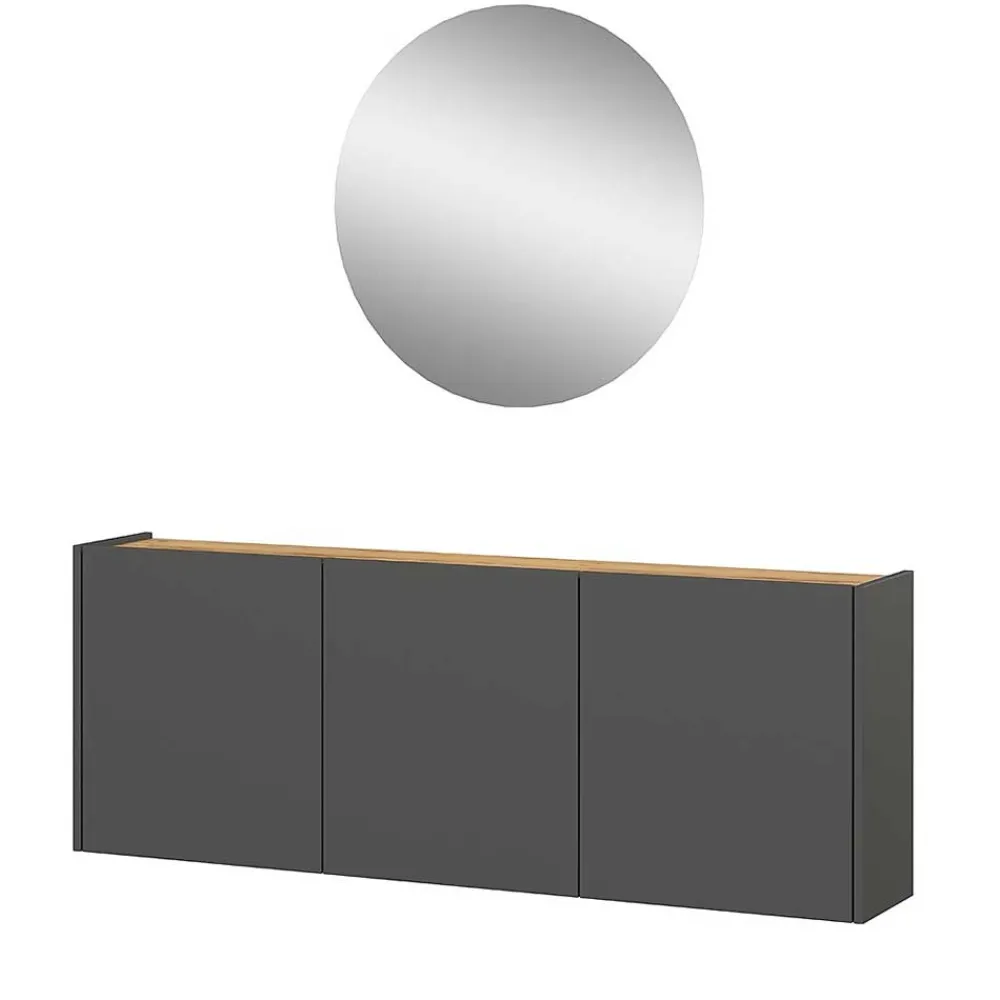 Wohnen Schuhschrank und Rundspiegel Set - Calisian (zweiteilig)