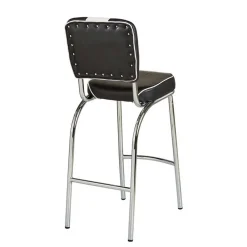 Wohnen Küchen-Essgruppen|Essgruppen*Schwarz Weißes Bartisch Set Barataria im Retro Diner Style (fünfteilig)