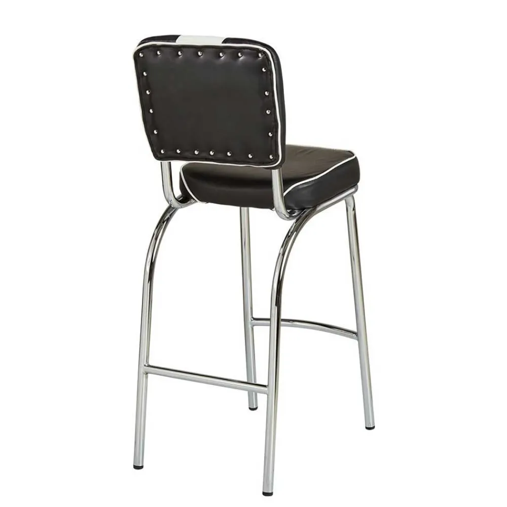 Wohnen Küchen-Essgruppen|Essgruppen*Schwarz Weißes Bartisch Set Barataria im Retro Diner Style (fünfteilig)