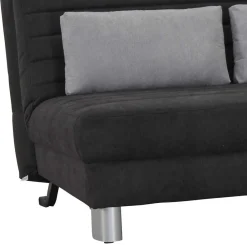 Wohnen Sofas|Sofa*Schwarze Bettcouch mit grauen Kissen Namino & Metall Gestell