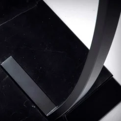 Wohnen Lampen & Leuchten*Schwarze Bogen Stehleuchte mit Textil-Schirm - Iljana