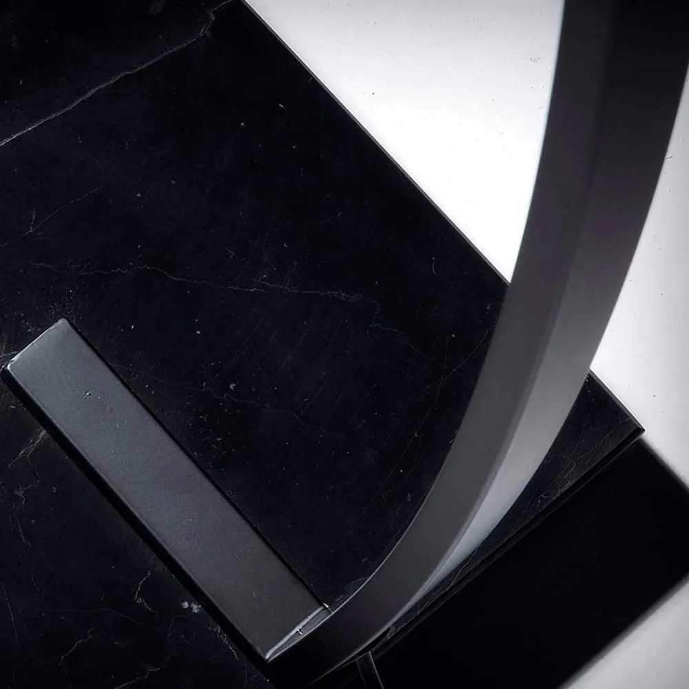 Wohnen Lampen & Leuchten*Schwarze Bogen Stehleuchte mit Textil-Schirm - Iljana