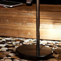 Wohnen Lampen & Leuchten*Schwarze Bogenleuchte mit Marmorplatte - Airana