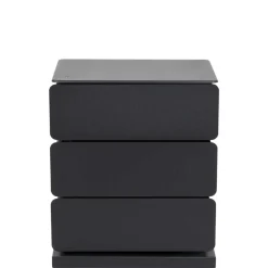 Wohnen Schuhschränke|Kommoden*Schwarze Design Stahlkommode mit drei Schubladen - Zunil