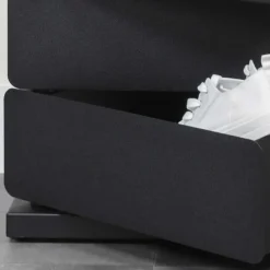 Wohnen Schuhschränke|Kommoden*Schwarze Design Stahlkommode mit drei Schubladen - Zunil