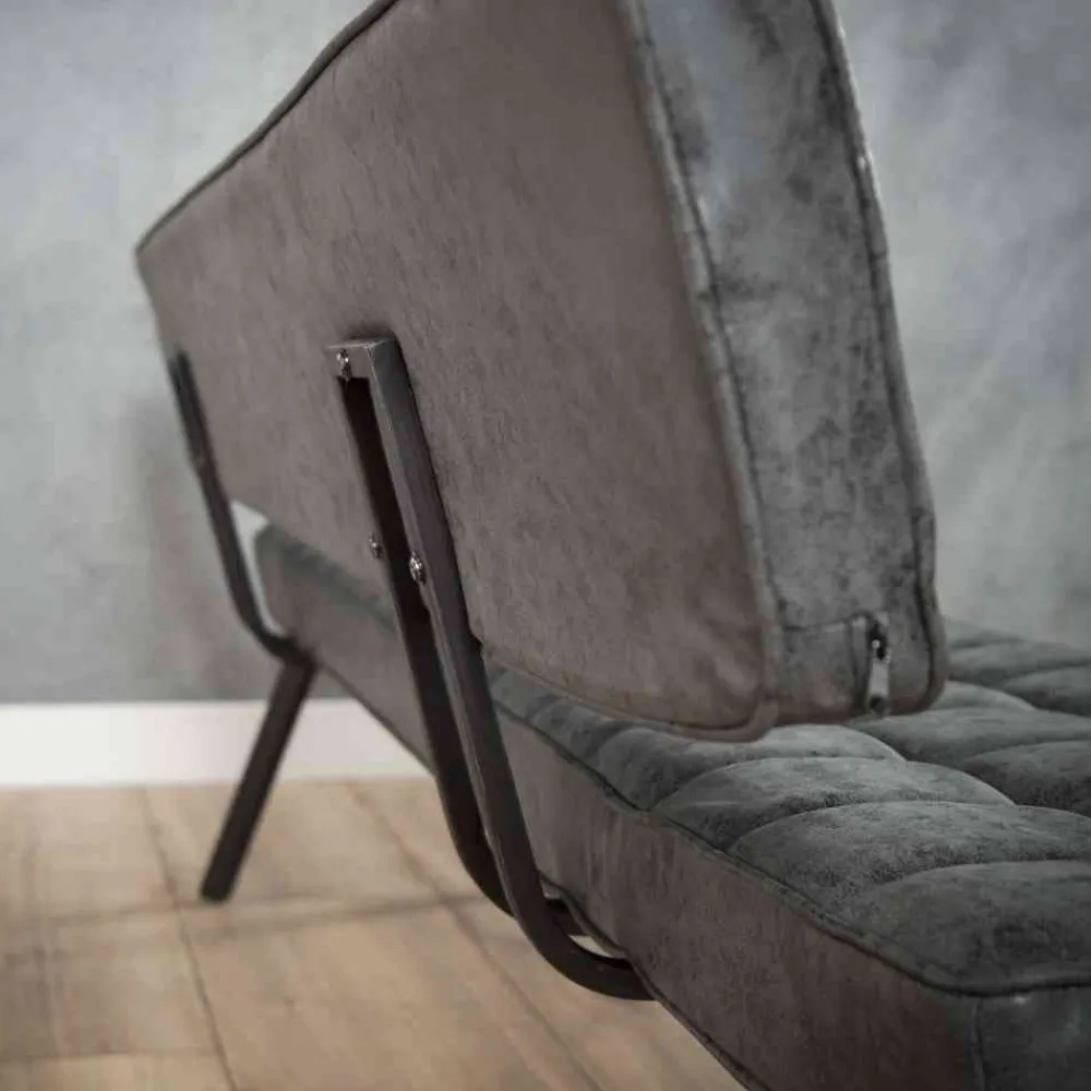 Wohnen Schwarze Esszimmerbank mit Lehne - Jaitur