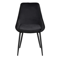 Wohnen Schwarze Esszimmerstühle aus Samt - Cartoon (2er Set)