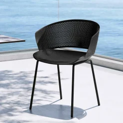 Wohnen Schwarze Gartenstühle modern - Donzai (4er Set)