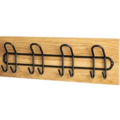 Wohnen Garderoben|Garderoben*Schwarze Metall Hakenleiste mit 8 Haken - Akke