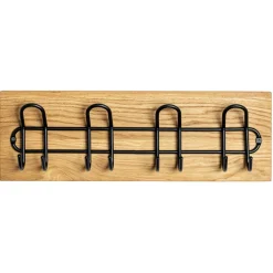 Wohnen Garderoben|Garderoben*Schwarze Metall Hakenleiste mit 8 Haken - Akke