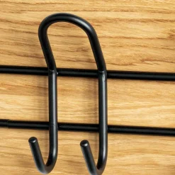 Wohnen Garderoben|Garderoben*Schwarze Metall Hakenleiste mit 8 Haken - Akke