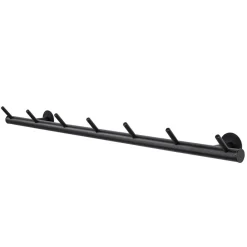 Wohnen Schwarze Metallgarderobe mit 7 Haken - Kaserta