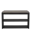 Wohnen Schuhschränke|Garderobenbänke*Schwarze Schuhbank aus Eichenholz - Geskan
