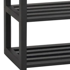 Wohnen Schuhschränke|Garderobenbänke*Schwarze Schuhbank aus Eichenholz - Geskan