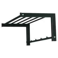 Wohnen Garderoben|Garderoben*Schwarze Stahl Wandgarderobe mit Hutablage - Tattra