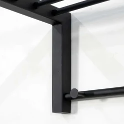 Wohnen Garderoben|Garderoben*Schwarze Stahl Wandgarderobe mit Hutablage - Tattra