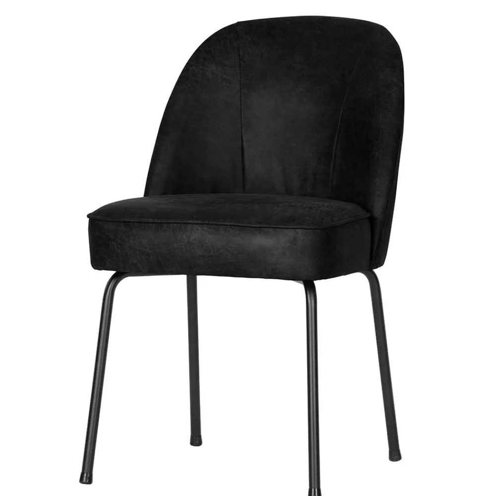 Wohnen Schwarze Stühle aus Recyclingleder - Amaikan (2er Set)