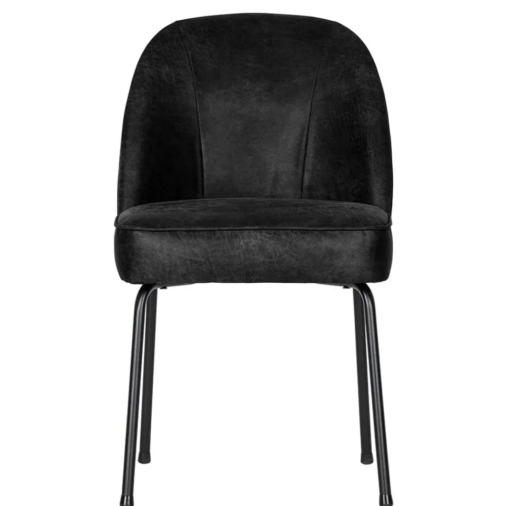 Wohnen Schwarze Stühle aus Recyclingleder - Amaikan (2er Set)