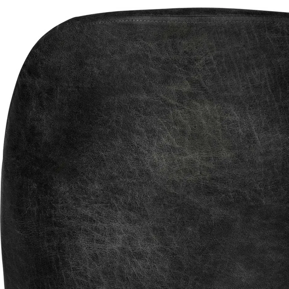 Wohnen Schwarze Stühle aus Recyclingleder - Amaikan (2er Set)