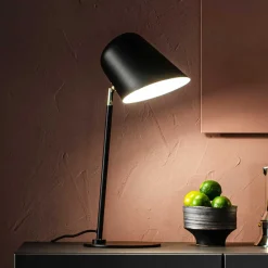 Wohnen Lampen & Leuchten*Schwarze Tischlampe aus Metall - Ravenna