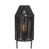 Wohnen Lampen & Leuchten*Schwarze Tischleuchte mit Jute-Schirm - Pandau