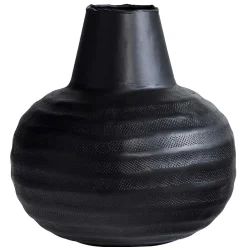 Wohnen Schwarze Vasen aus Aluminium - Nesaris (2er Set)