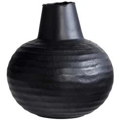 Wohnen Schwarze Vasen aus Aluminium - Nesaris (2er Set)