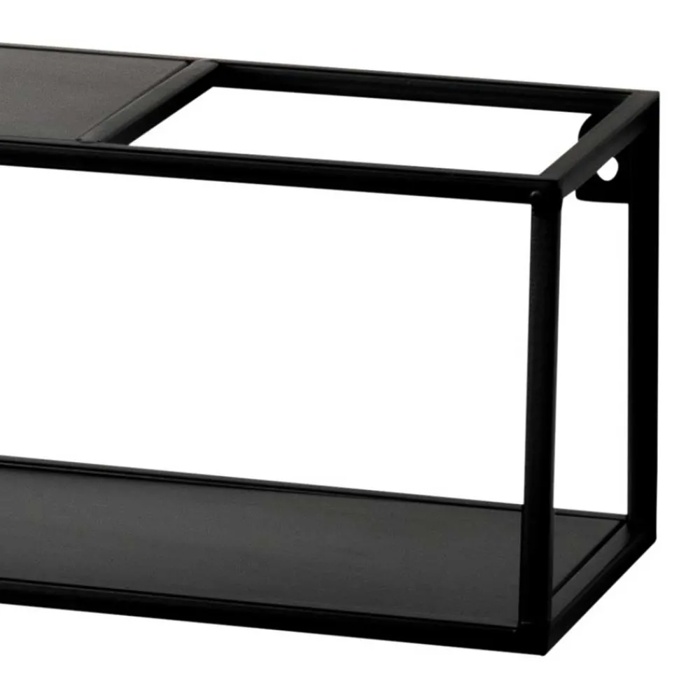 Wohnen Esszimmerregale|Regale*Schwarze Wandregale Set - Mikene (zweiteilig)