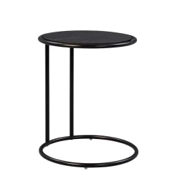 Wohnen Telefontische*Schwarzer Anstelltisch in Rund 45cm - Odyssena