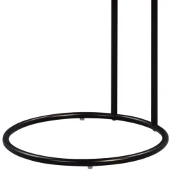 Wohnen Telefontische*Schwarzer Anstelltisch in Rund 45cm - Odyssena