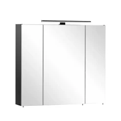 Wohnen Schwarzer Bad-Spiegelschrank 3-türig - Riguna