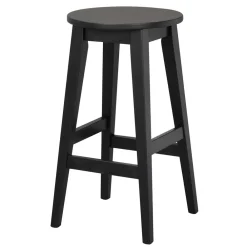 Wohnen Schwarzer Barhocker in runder Form - Riostar (2er Set)