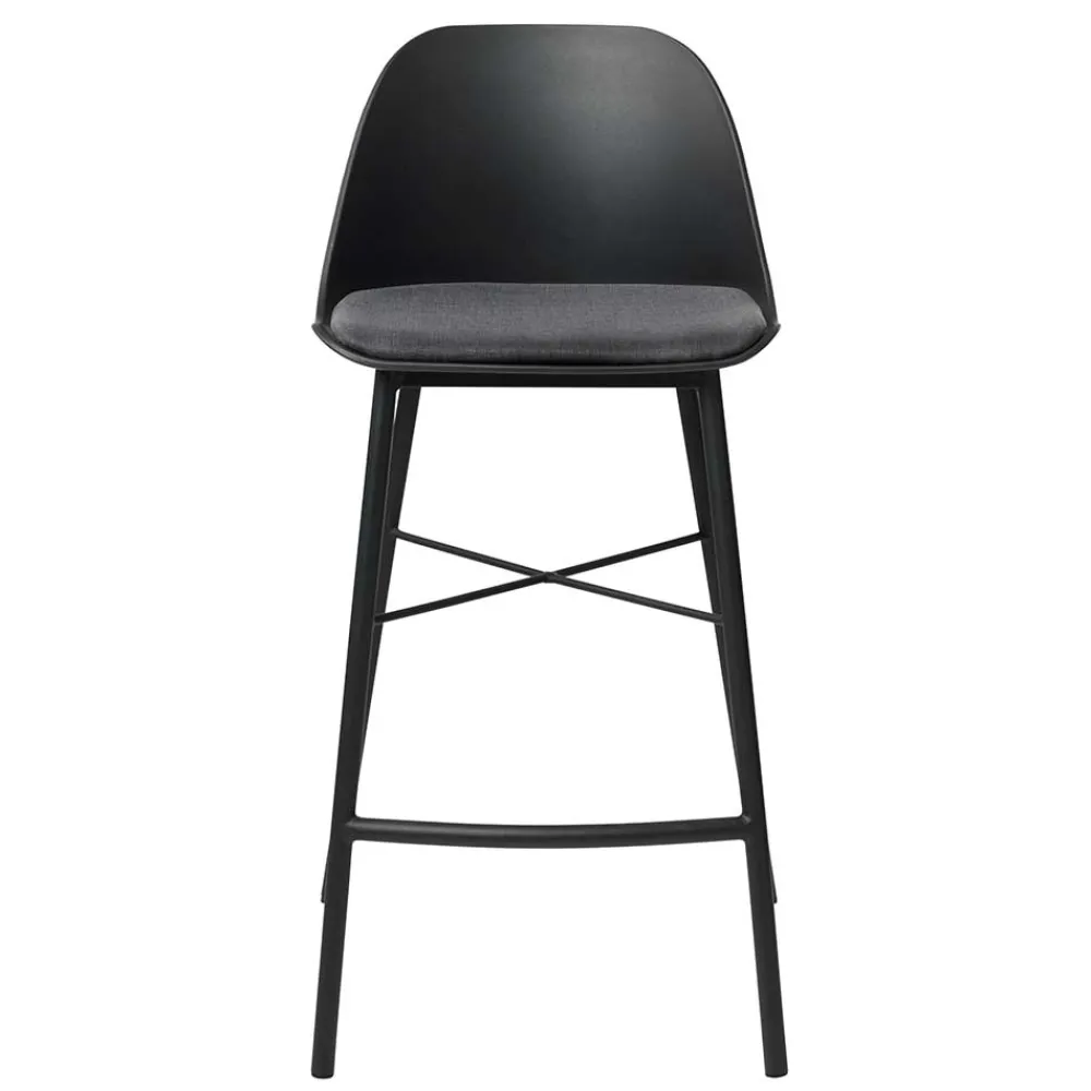Wohnen Schwarze Möbel|Graue Möbel*Schwarzer Barstuhl mit Schalensitz Kunststoff - Formentera