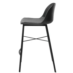 Wohnen Schwarze Möbel|Graue Möbel*Schwarzer Barstuhl mit Schalensitz Kunststoff - Formentera