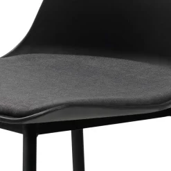 Wohnen Schwarze Möbel|Graue Möbel*Schwarzer Barstuhl mit Schalensitz Kunststoff - Formentera