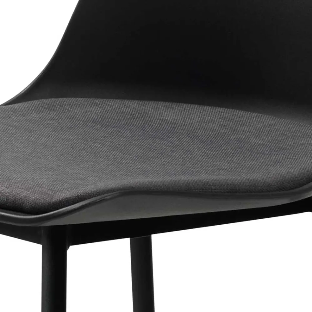 Wohnen Schwarze Möbel|Graue Möbel*Schwarzer Barstuhl mit Schalensitz Kunststoff - Formentera