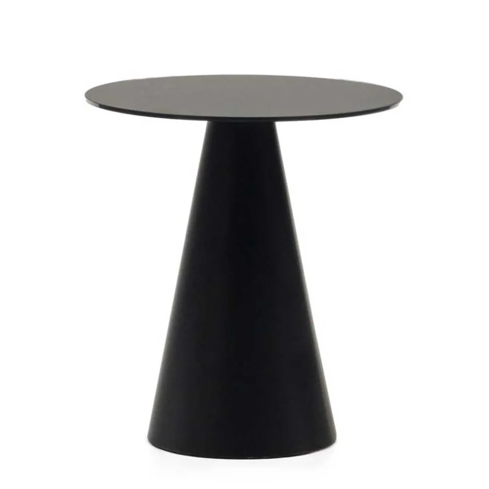 Wohnen Schwarze Möbel|Glasmöbel*Schwarzer Beistelltisch in Zylinderform - Masina