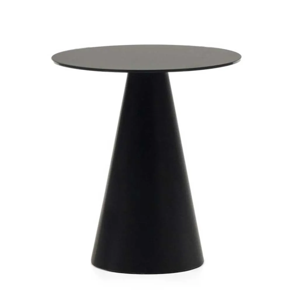 Wohnen Schwarze Möbel|Glasmöbel*Schwarzer Beistelltisch in Zylinderform - Masina