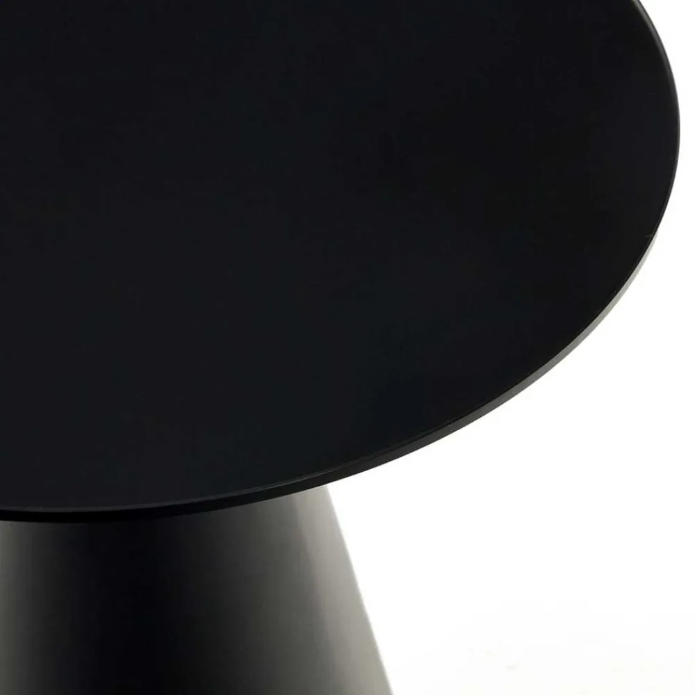 Wohnen Schwarze Möbel|Glasmöbel*Schwarzer Beistelltisch in Zylinderform - Masina