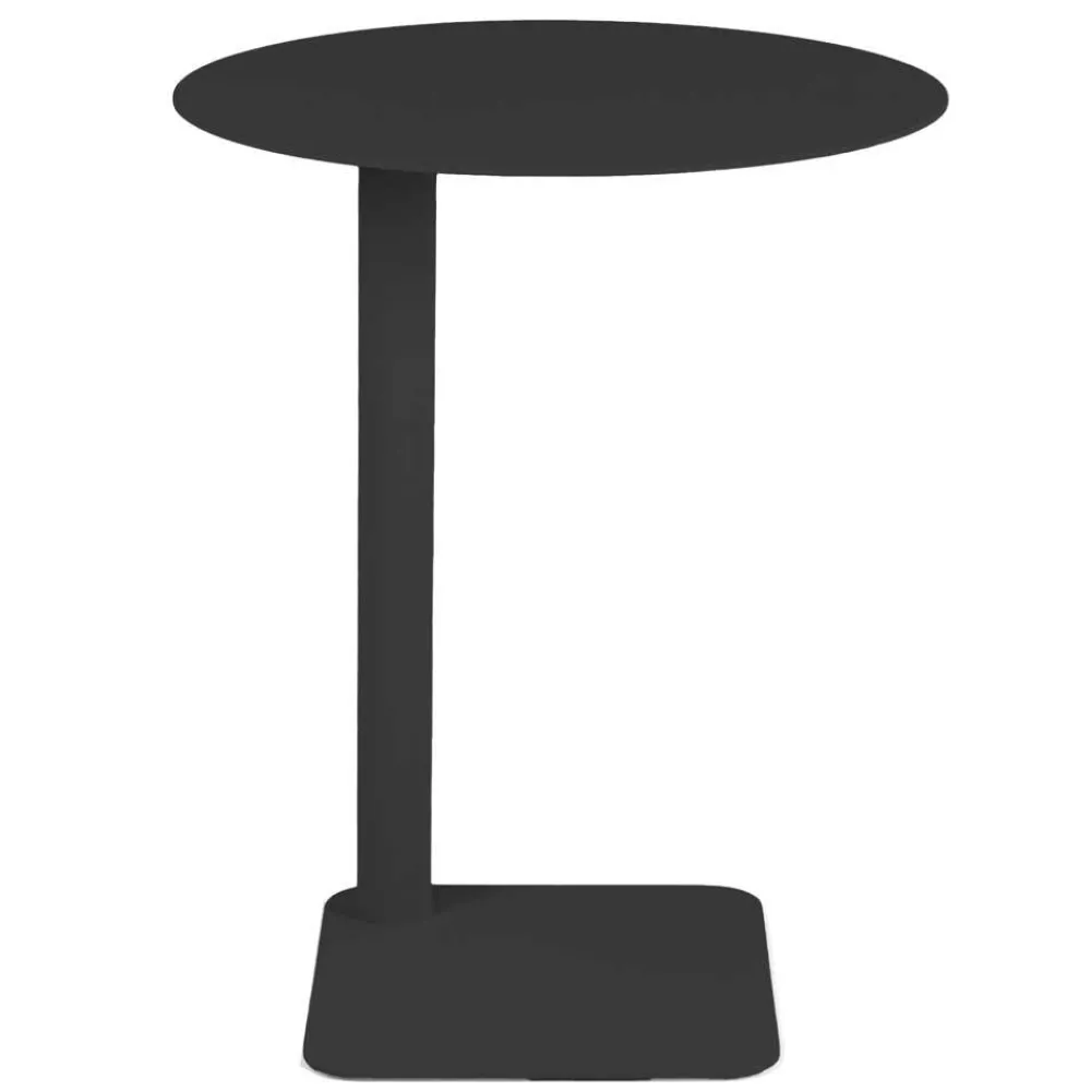 Wohnen Schwarze Möbel|Couchtisch*Schwarzer Beistelltisch mit 40 cm Durchmesser - Ridona
