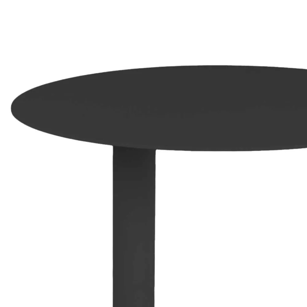 Wohnen Schwarze Möbel|Couchtisch*Schwarzer Beistelltisch mit 40 cm Durchmesser - Ridona