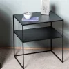 Wohnen Schwarzer Beistelltisch mit Ablageboden - Jack