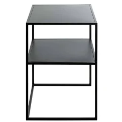 Wohnen Schwarzer Beistelltisch mit Ablageboden - Jack
