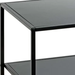 Wohnen Schwarzer Beistelltisch mit Ablageboden - Jack