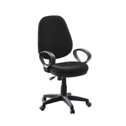 Wohnen Schwarzer Bürostuhl mit Armlehnen - Briscane