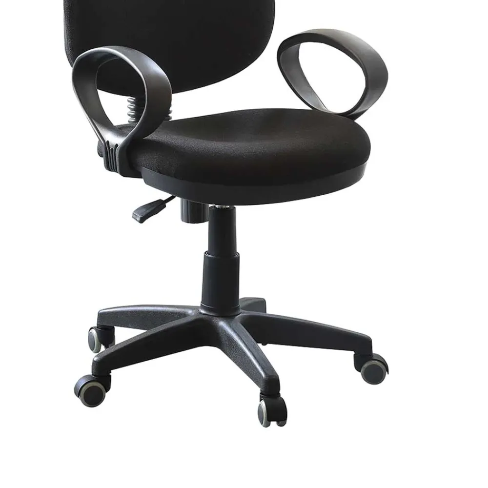 Wohnen Schwarzer Bürostuhl mit Armlehnen - Briscane