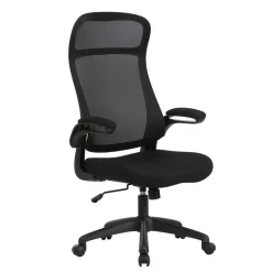 Wohnen Bürostühle*Schwarzer Chefsessel mit Mesh Rücken - Vorianca